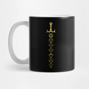 Yellow Polyhedral Seven Dice Set Tabletop RPG Addict Mug